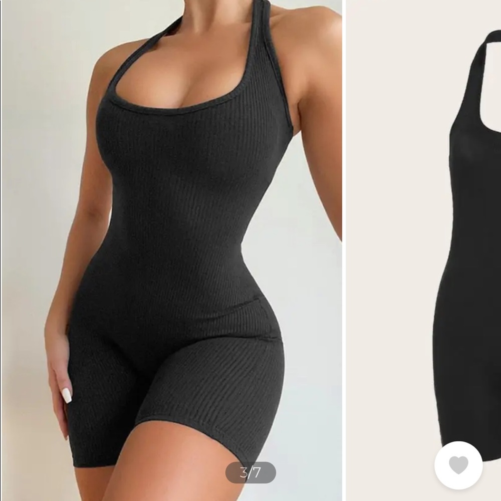 Black halter romper